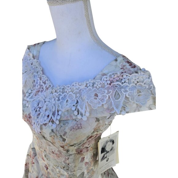 Vintage NWT Jessica McClintock Gunne Sax Floral Dress Girls Size 8 - Picture 3 of 5